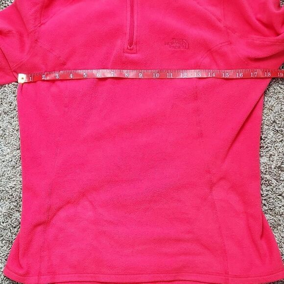 The North Face Pinkish Red Fleece 3/4 Zip Pullover - Picture 4 of 5